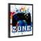 Stupell Industries Vivid Modern Gamer Zone Floating Frame Design by Kim Allen